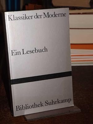 Imagen del vendedor de Klassiker der Moderne. Ein Lesebuch der Bibliothek Suhrkamp, mit ausgewhlten Erzhlungen aus 1000 Bnden. Eine Umfrage bei Autoren: "Ich schtze folgende Titel der Bibliothek-Suhrkamp" . Zusammengestellt von Hans-Ulrich Mller-Schwefe. (= Bibliothek Suhrkamp). a la venta por Altstadt-Antiquariat Nowicki-Hecht UG