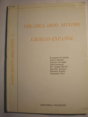 Imagen del vendedor de Vocabulario mínimo griego-español a la venta por Librería Antonio Azorín