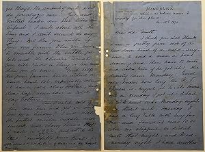 Lengthy amusing autographed letter signed to fellow artist Francis Hopkinson Smith