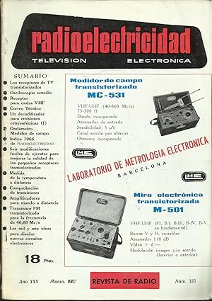 Radioelectricidad. Revista de radio Año XXX Nº 335