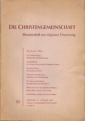 Die Christengemeinschaft : Monatsschrift zur religiösen Erneuerung. 38. Jg., Heft 10 / 1966 Herau...