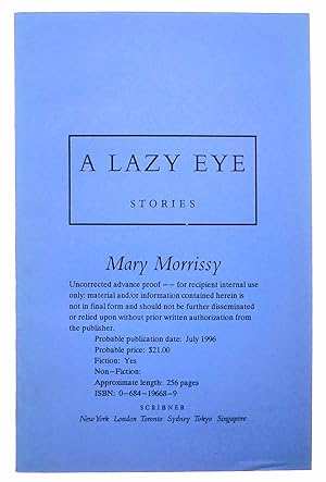 Seller image for A Lazy Eye: Stories for sale by Black Falcon Books