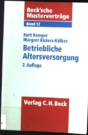 Immagine del venditore per Betriebliche Altersversorgung. Beck'sche Mustervertrge ; Bd. 12 venduto da books4less (Versandantiquariat Petra Gros GmbH & Co. KG)