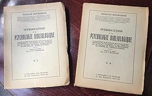 Introduction à la psychologie bibliologique. Ensemble complet en deux volumes.