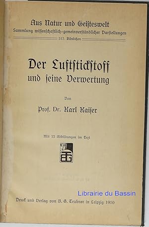 Seller image for Der Luftstickstoff und seine Verwertung for sale by Librairie du Bassin