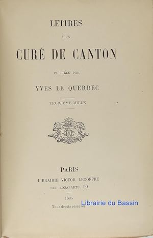 Seller image for Lettres d'un Cur de Canton for sale by Librairie du Bassin