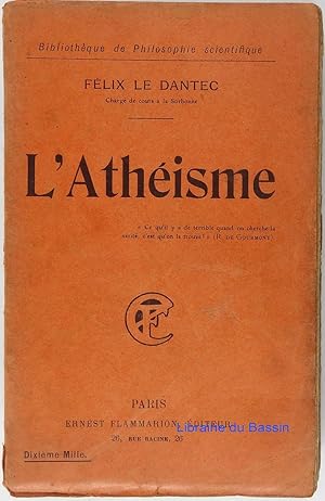 Image du vendeur pour L'athisme mis en vente par Librairie du Bassin
