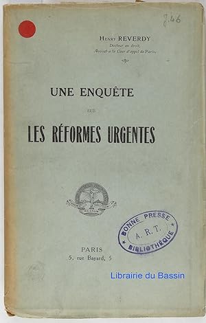 Une enquête sur les réformes urgentes