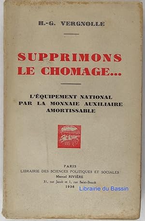 Supprimons le chômage.L'équipement National par la monnaie auxiliaire amortissable