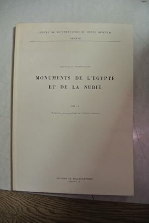 Seller image for Monuments de l'Egypte et de la Nubie. Tome I. (= Centre de Documentation du Monde Oriental.) for sale by Antiquariat Bookfarm