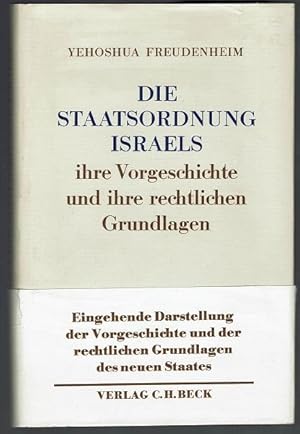 Die Staatsordnung Israels. Ihre Vorgeschichte und ihre rechtlichen Grundlagen. Übersetzt aus dem ...