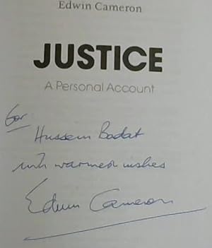 Image du vendeur pour Justice: A Personal Account mis en vente par Chapter 1