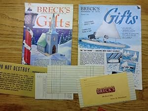 Three items - two brochure listing - Breck's Gifts - Breck's of Boston - including Breck's mailer