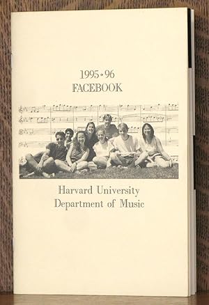 Seller image for 1995-96 FACEBOOK - HARVARD UNIVERSITY DEPARTMENT OF MUSIC for sale by Andre Strong Bookseller