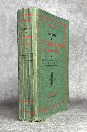 Image du vendeur pour HISTOIRE DE L?INQUISITION AU MOYEN-AGE. ORIGINES DE L?INQUISITION DANS LE MIDI DE LA FRANCE. CATHARES ET VAUDOIS. mis en vente par Librairie du Chteau de Capens