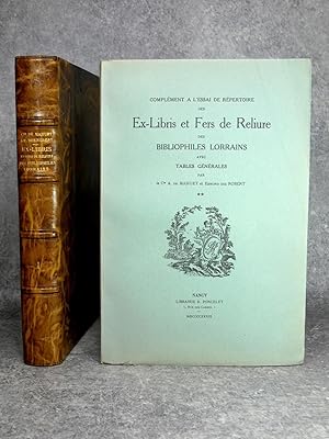 Immagine del venditore per ESSAI DE REPERTOIRE DES EX-LIBRIS ET FERS DE RELIURE DES BIBLIOPHILES LORRAINS. venduto da Librairie du Chteau de Capens