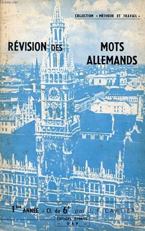 Seller image for REVISION DES MOTS ALLEMANDS, 1re ANNEE, OU CLASSE DE 6e for sale by Le-Livre