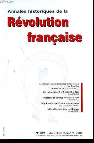 Imagen del vendedor de ANNALES HISTORIQUES DE LA REVOLUTION FRANCAISE N349 - JUILLET-SEPTEMBRE 2007 - Arnaud Decroix, Question fiscale et rforme financire en France (1749-1789). Logique de transparence et recherche de la confiance publique.(Marie-Laure Legay) a la venta por Le-Livre