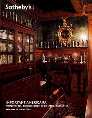 Important Americana: Property from the Collection of Dr. Larry McCallister