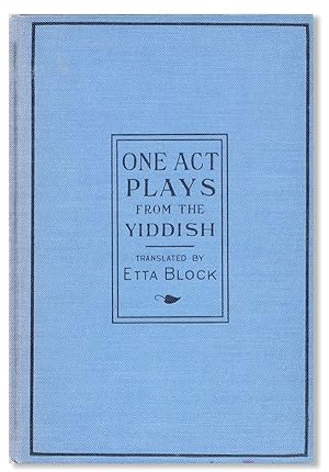 One-Act Plays from the Yiddish