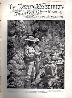 Image du vendeur pour ENGRAVING: "The Benin Expedition: The First Fight at Ologbo".engraving from Illustrated London News; Supplement: April 10, 1897 mis en vente par Dorley House Books, Inc.