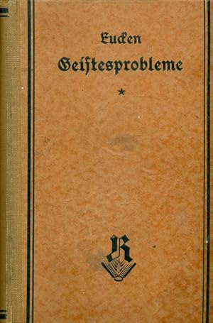 Bild des Verkufers fr Geistesprobleme und Lebensfragen. Ausgewhlte Abschnitte aus den Werken von Rudolf Eucken. Herausgegeben und eingeleitet von Prof. Dr. Otto Braun. zum Verkauf von Online-Buchversand  Die Eule