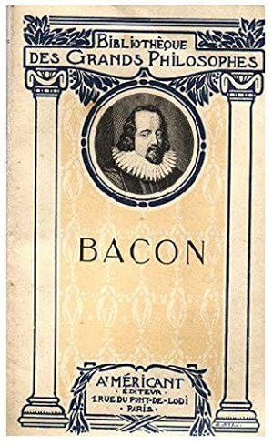 Image du vendeur pour Bacon choix de textes avec etude du systme philosophique et notices biographique et bibliographique mis en vente par JLG_livres anciens et modernes
