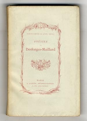 Poésies diverses (.) Avec une Notice bio-bibliographique par Honoré Bonhomme.