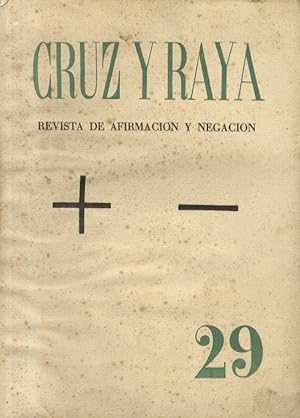 Cruz y raya. Revista de afirmacion y negacion. 29. Agosto de 1935.