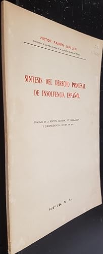 Immagine del venditore per Sntesis del derecho procesal de insolvencia espaol venduto da Librera La Candela