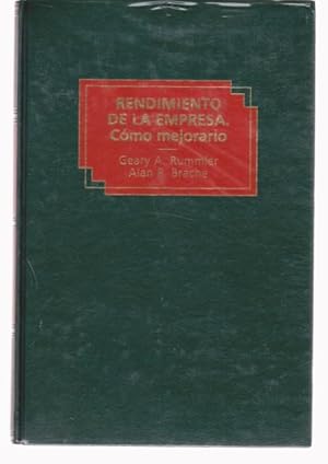 Immagine del venditore per RENDIMIENTO DE LA EMPRESA. COMO MEJORARLO venduto da LIBRERIA TORMOS