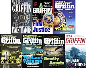 Seller image for BADGE OF HONOR Police Detective Action Series by WEB Griffin Set of Books 7-13 for sale by Lakeside Books