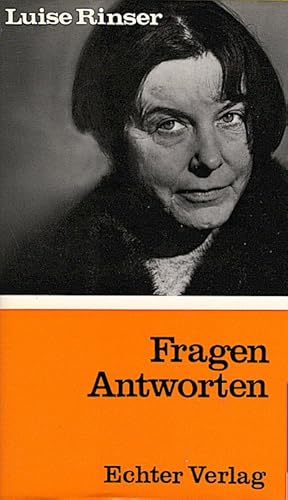 Imagen del vendedor de Fragen, Antworten / Luise Rinser a la venta por Schrmann und Kiewning GbR