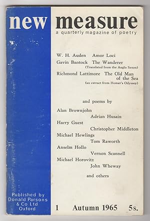 Seller image for New Measure 1 (Autumn 1965) for sale by Philip Smith, Bookseller