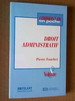 Image du vendeur pour Common Law en poche: droit administratif mis en vente par Livresse