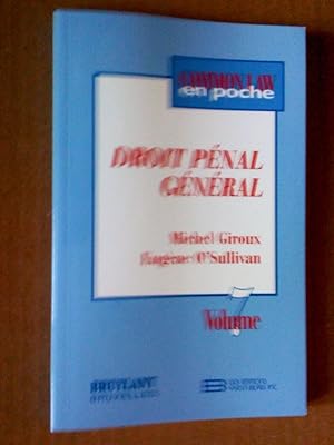 Image du vendeur pour Common Law en poche: droit pnal gnral mis en vente par Livresse