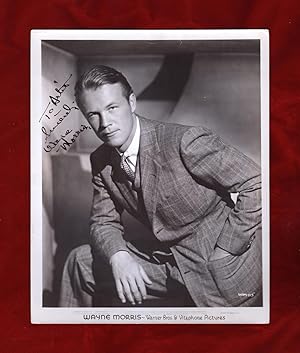 Wayne Morris, Cinema Actor & World War II Fighter Ace - Signed Movie-Promo Photo (1938) and Separ...