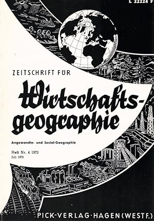 Seller image for Zeitschrift fr Wirtschaftsgeographie. Heft 4, 17. Jahrgang. / Herausgeber: Irmfried Siedentop for sale by Schrmann und Kiewning GbR