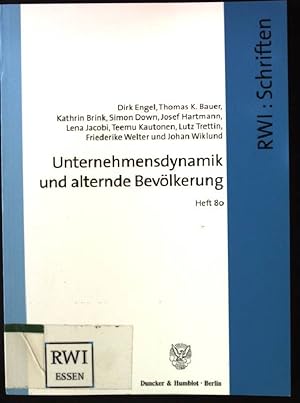 Imagen del vendedor de Unternehmensdynamik und alternde Bevlkerung. Rheinisch-Westflisches Institut fr Wirtschaftsforschung: Schriften ; H. 80 a la venta por books4less (Versandantiquariat Petra Gros GmbH & Co. KG)