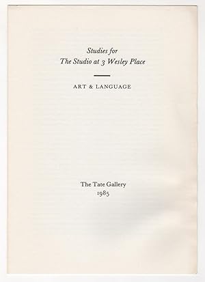 Art & Language : Studies for The Studio at 3 Wesley Place