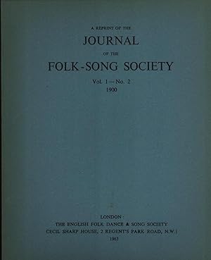 Immagine del venditore per Journal of the Folk-Song Society, Vol. 1, No. 2 venduto da Masalai Press