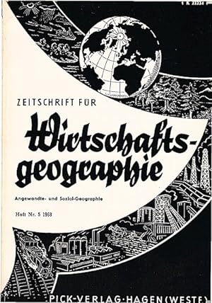 Seller image for Zeitschrift fr Wirtschaftsgeographie. Heft 5, 12. Jahrgang. / Herausgeber: Irmfried Siedentop for sale by Schrmann und Kiewning GbR