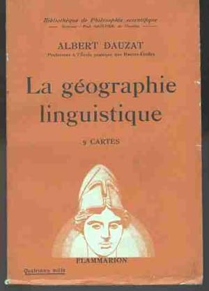 La géographie linguistique.
