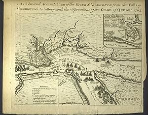 New and Accurate Plan of the River St. Lawrence, from the Falls of Montmorenci to Sillery, with t...