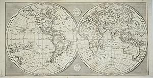 The World with the latest Discoveries. [Cook's voyage tracks on a double hemisphere map]