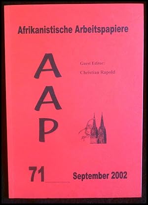 Immagine del venditore per Afrikanistische Arbeitspapiere AAP 71 September 2002 venduto da ANTIQUARIAT Franke BRUDDENBOOKS