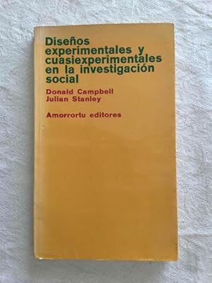 Seller image for Diseos experimentales y cuasiexperimentales en la investigacin social for sale by Libros Ambig