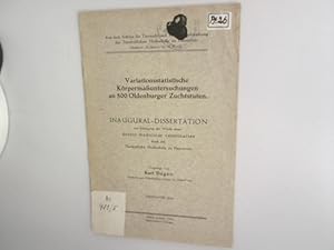 Image du vendeur pour Variationsstatistische Krpermauntersuchungen an 500 Oldenburger Zuchtstuten (Inaugural-Dissertation). mis en vente par Antiquariat Bookfarm