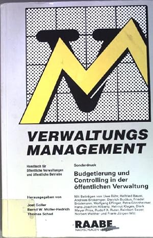 Bild des Verkufers fr Budgetierung und Controlling in der ffentlichen Verwaltung. Verwaltungsmanagement; zum Verkauf von books4less (Versandantiquariat Petra Gros GmbH & Co. KG)