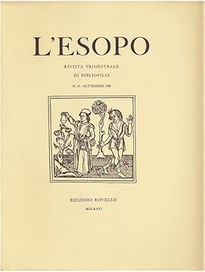 Immagine del venditore per L'Esopo. Rivista Trimestrale di Bibliofilia venduto da Sergio Trippini